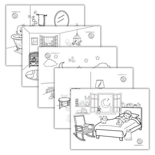 Time For Bed - Coloring Pages - Hear Me Mama (اسمعيني يا ماما) - White